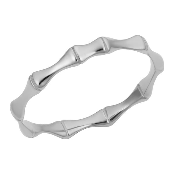 KoolJewelry 14k Yellow, White or Rose Gold 2.6 mm Bamboo Ring for Women (size 4, 5, 6, 7 or 8)