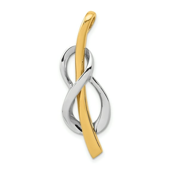 14k Yellow and White Gold Two-Tone Slide