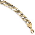 thumbnail image 1 of 14k Yellow and White Gold Two-tone 8 inch Curb Link Bracelet Length 8 Inch, 1 of 6