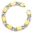 thumbnail image 1 of 14k Yellow and White Gold Two-tone Fancy Link Chain Length 20 Inch, 1 of 6