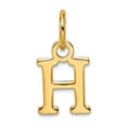 thumbnail image 1 of 14k Solid Yellow Gold Cutout Letter H Initial Pendant Necklace 15.2mm Long 0.7mm Thick Pendant for Women, 1 of 2