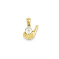 thumbnail image 1 of 14k and Rhodium Golf Pendant in 14k Yellow Gold w/ Rhodium Plating, 1 of 3