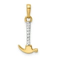 thumbnail image 1 of 14k and White Rhodium Diamond-cut Hammer Pendant, 1 of 3
