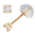 thumbnail image 1 of 14k gold kid's 0.2 cttw diamond stud earrings, 1 of 1