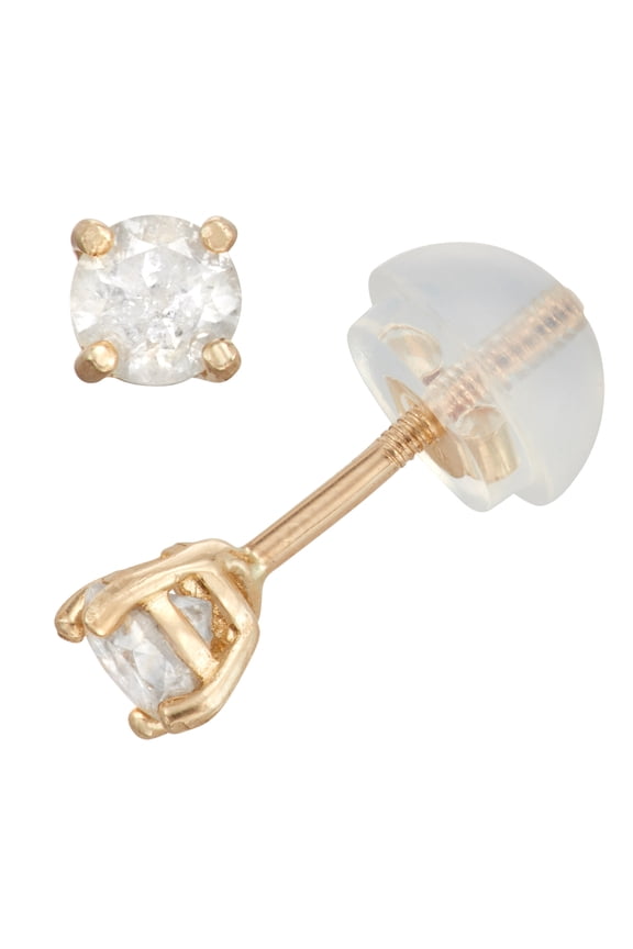 14k gold kid's 0.25 cttw diamond stud earrings