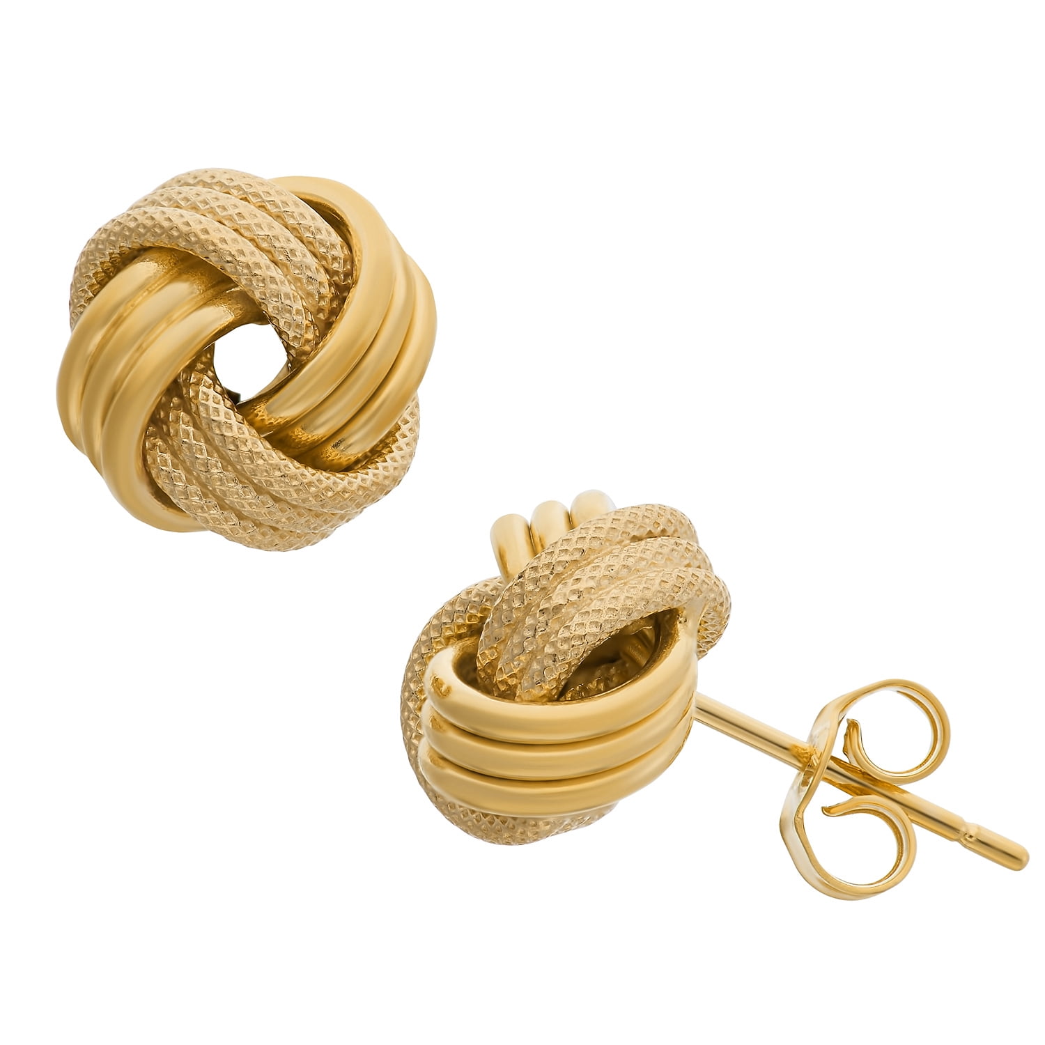 14k gold love knot earrings