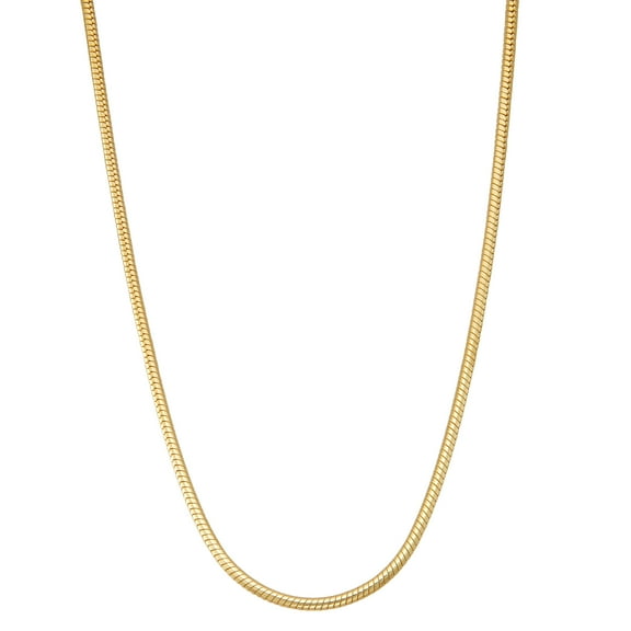 14k gold plated Sterling silver Men's 22" snake chain necklace