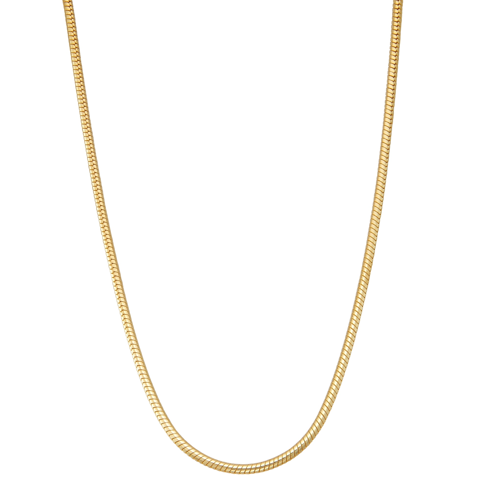 14k gold plated Sterling silver Men's 24" snake chain necklace