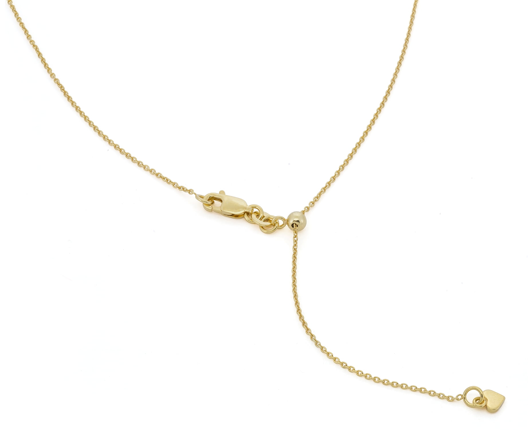 14k gold plated silver adjustable cable chain