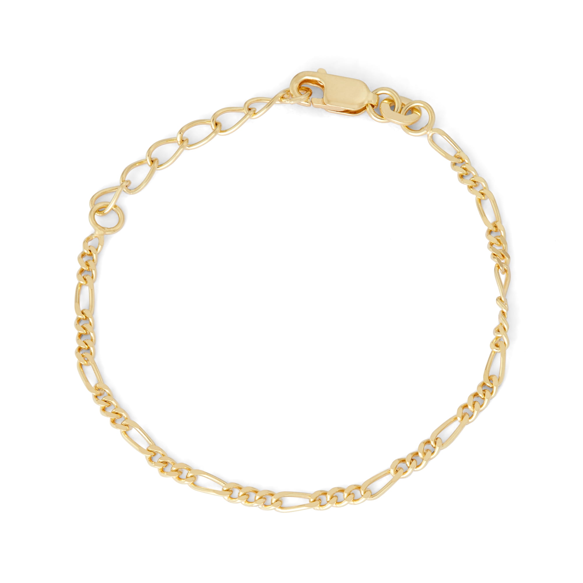 14k gold plated silver children's figaro chain bracelet