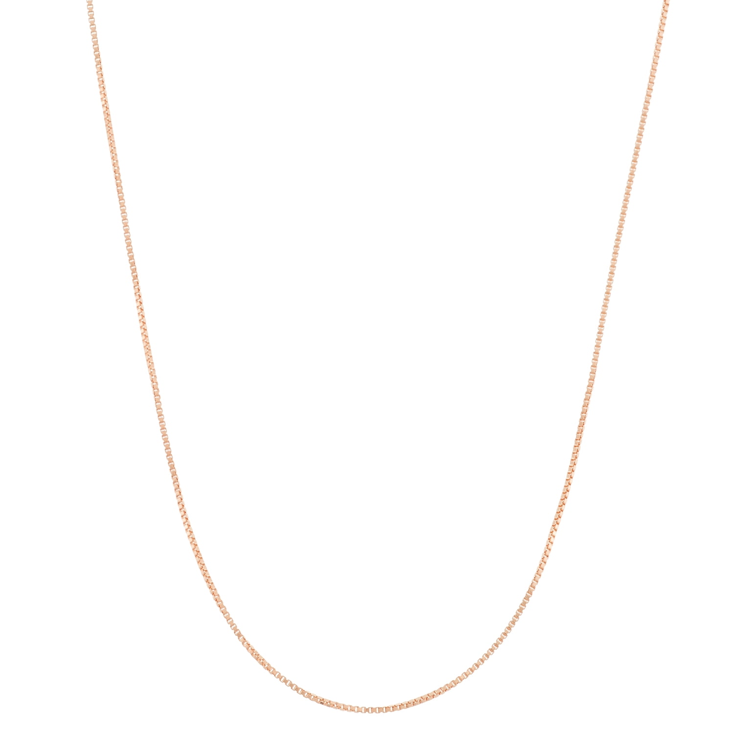 14k rose gold plated silver adjustable box chain