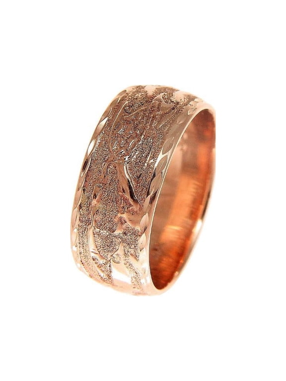 14k solid pink rose gold 10mm custom made Hawaiian sea life turtle dolphin ring size 2 to 14