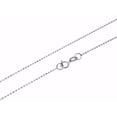 thumbnail image 1 of 14k solid white gold diamond cut 1mm bead ball chain necklace 16"-24", 1 of 3