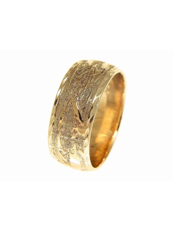 14k solid yellow gold 10mm custom made Hawaiian sea life turtle dolphin ring size 3