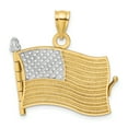 thumbnail image 1 of 14k w/Rhodium 3-D Pledge Allegiance Flag Book Moveable Charm K9326, 1 of 7
