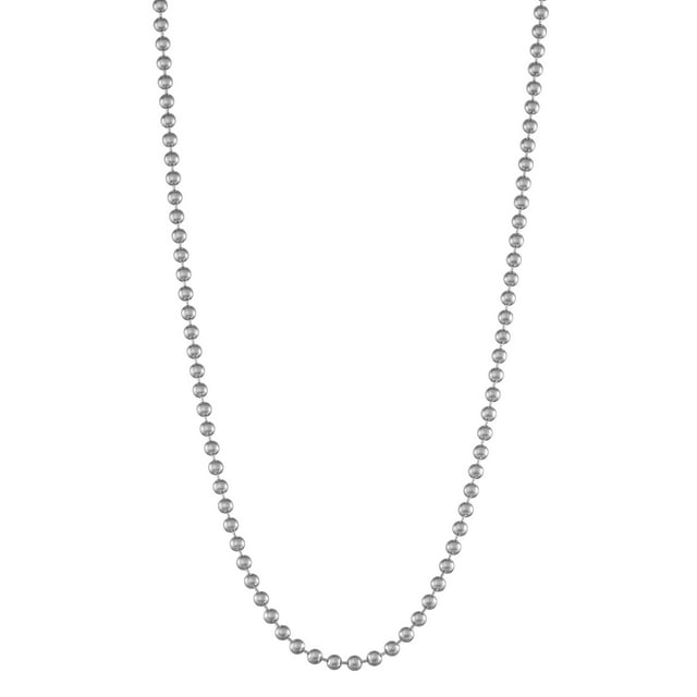 14k white gold 20" ball chain necklace