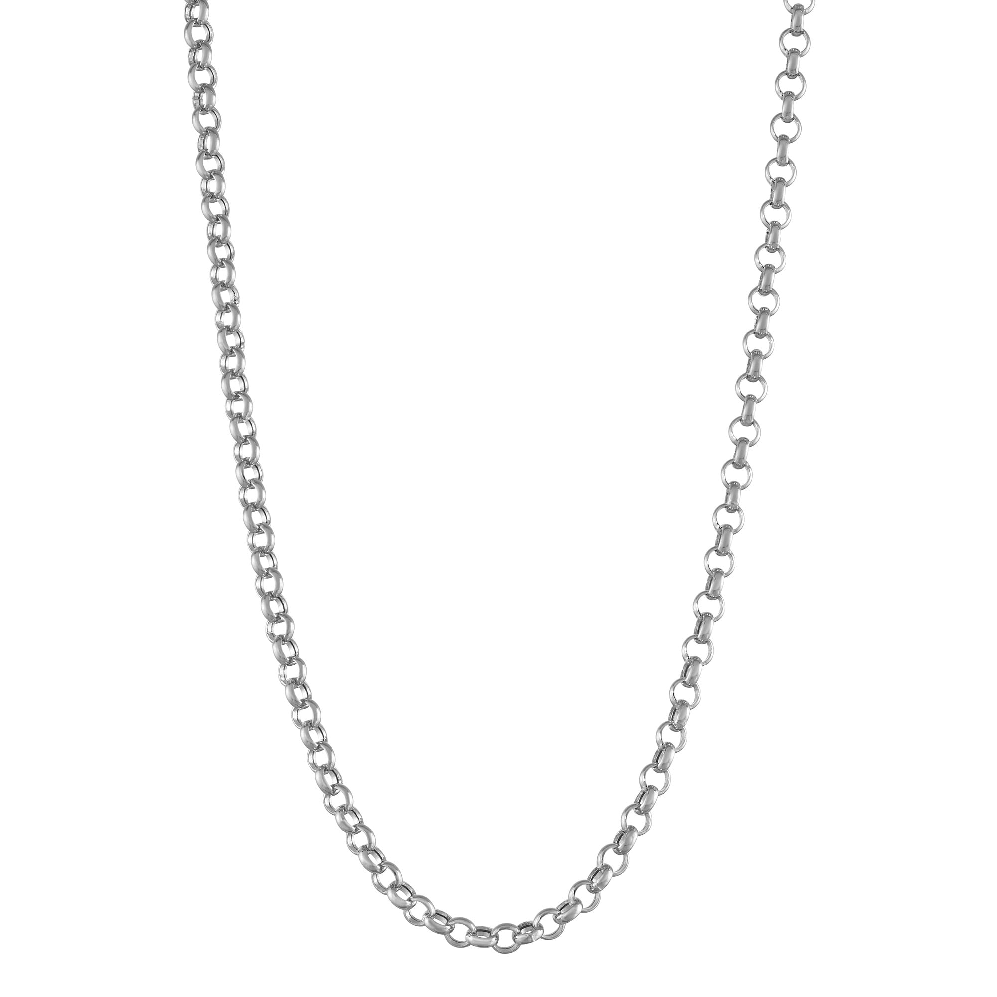14k white gold 20" rolo chain necklace