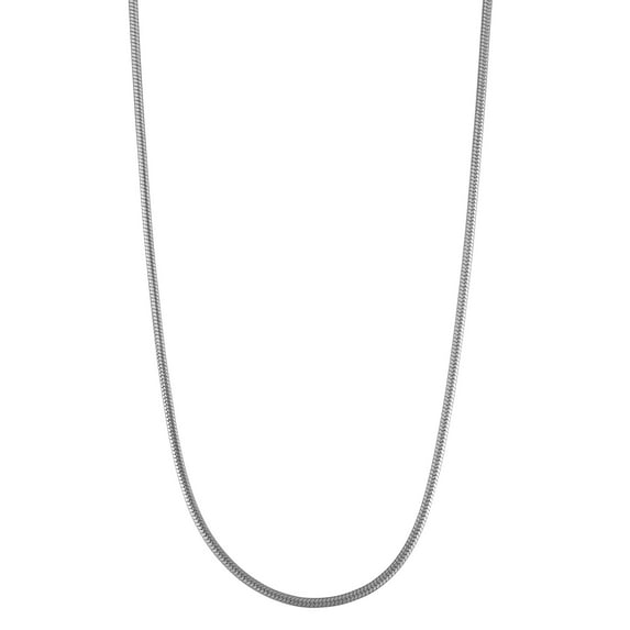 14k white gold 20" snake chain necklace