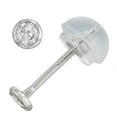 thumbnail image 1 of 14k white gold kid's 0.1 cttw diamond bezel studs, 1 of 1