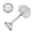 thumbnail image 1 of 14k white gold kid's 0.2 cttw diamond bezel studs, 1 of 1