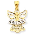 thumbnail image 1 of 14k with Rhodium Believe Angel Pendant, 1 of 1