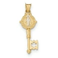 thumbnail image 1 of 14k with Rhodium Cross Key Pendant, 1 of 1