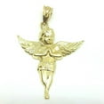 thumbnail image 1 of 14k yellow Gold full body angel Pendant charm wings gift fine jewelry 1.9g, 1 of 11