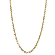 JORDAN BLUE NYC 14k yellow gold 20" men's box chain necklace