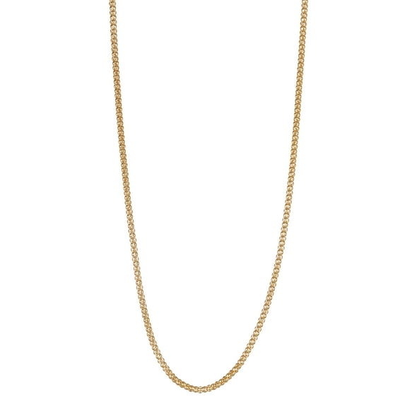 14k yellow gold 20" popcorn chain necklace