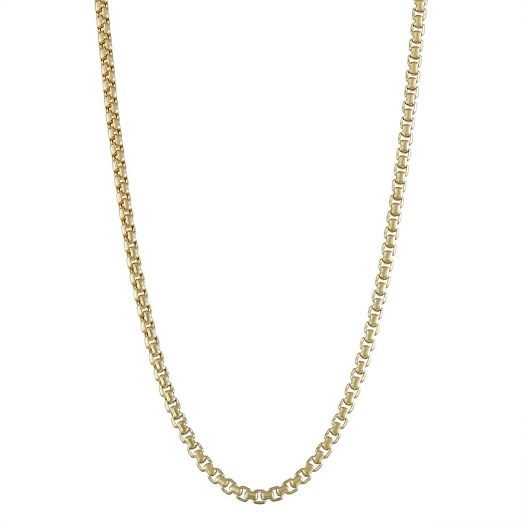 14k Gold Box Chain 20 Inch 5mm Chain 14K Yellow Gold Box Chain 20 Inch