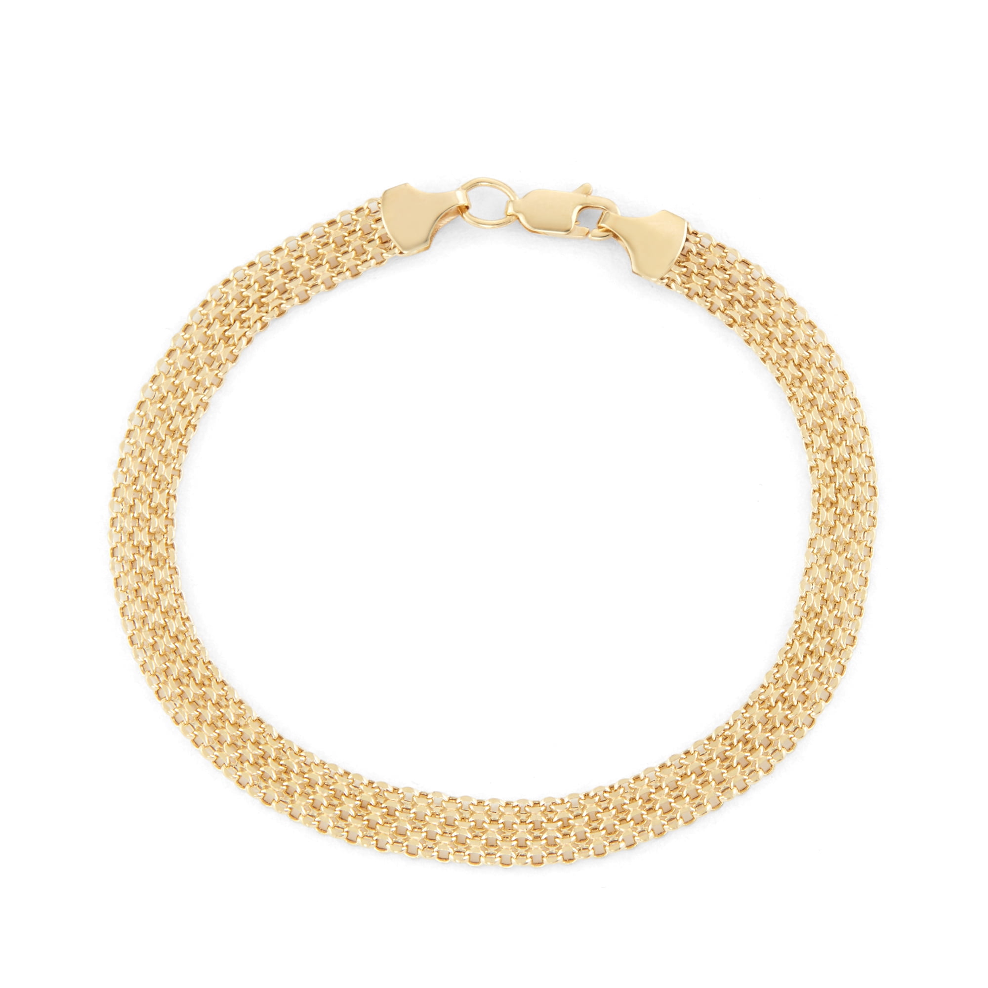 14k yellow gold 7.5" bismark chain bracelet