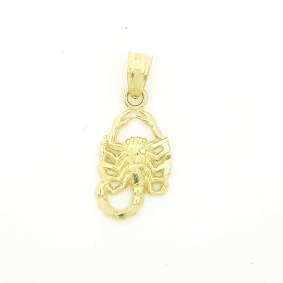 14k yellow gold small scorpion full body pendant charm fine gift jewelry 0.7g