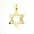 thumbnail image 1 of 14k yellow gold star of David Jewish Israel charm pendant religious jewelry 1.3g, 1 of 12