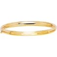 thumbnail image 1 of 14kt 5.5mm Yellow Gold All Shiny Bangle with Clasp Bracelet, 1 of 3