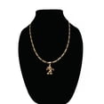 thumbnail image 1 of 14kt Gold Chain Necklace, Figaro Chain Mickey Mouse Necklaces for Women and Men, Best Christmas Gift for, Her, Him - 14kt Bonded Gold Jewelry by Artisan Jeweler, 1 of 5
