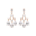 thumbnail image 1 of 14kt Gold Flash Plated Cubic Zirconia Chandelier Drop Earrings, 1 of 4
