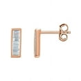 thumbnail image 1 of 14kt Rose 1/3 CTW Diamond Baguette Bar Earrings in 14k Rose Gold, 1 of 4