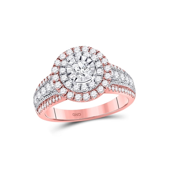 14kt Rose Gold Round Diamond Solitaire Bridal Wedding Engagement Ring 1-1/4 Cttw