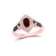 thumbnail image 1 of 14kt Rose Gold Womens Oval Garnet Diamond Solitaire Ring 7/8 Cttw, 1 of 4