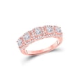 thumbnail image 1 of 14kt Rose Gold Womens Princess Diamond 5-Stone Anniversary Ring 1 Cttw, 1 of 4