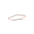thumbnail image 1 of 14kt Rose Gold Womens Round Diamond Chevron Stackable Band Ring 1/6 Cttw, 1 of 1