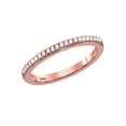 thumbnail image 1 of 14kt Rose Gold Womens Round Diamond Single Row Stackable Band Ring 1/8 Cttw, 1 of 1