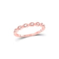 thumbnail image 1 of 14kt Rose Gold Womens Round Diamond Twist Stackable Band Ring 1/10 Cttw, 1 of 4