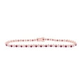 thumbnail image 1 of 14kt Rose Gold Womens Round Ruby Diamond Single Row Tennis Bracelet 2-1/4 Cttw, 1 of 1