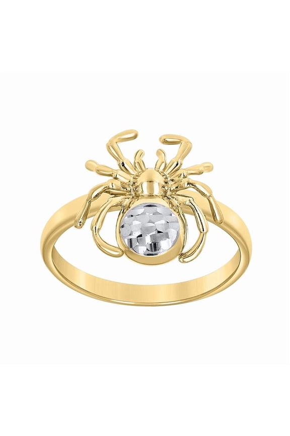 14kt Two-Tone Gold Womens Brass Spider Bridal Anniversary Engagement Wedding Ring, Womens Size: 7