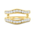 thumbnail image 1 of 14kt Two-Tone Yellow Gold Womens Round Diamond Wrap Ring Guard Enhancer 1.00 Cttw, 1 of 4