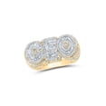 thumbnail image 1 of 14kt Two-tone Gold Mens Baguette Diamond CEO Band Ring 2 Cttw, 1 of 1