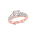 thumbnail image 1 of 14kt Two-tone Gold Princess Diamond Halo Bridal Wedding Engagement Ring 1/2 Cttw, 1 of 4