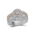 thumbnail image 1 of 14kt Two-tone Gold Round Diamond Bridal Wedding Ring Band Set 1-1/2 Cttw, 1 of 2