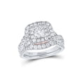 thumbnail image 1 of 14kt Two-tone Gold Round Diamond Bridal Wedding Ring Band Set 2 Cttw, 1 of 1